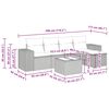 vidaXL 6 pcs conjunto de sof&aacute;s p/ jardim com almofad&otilde;es vime PE bege