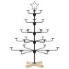vidaXL &Aacute;rvore de Natal de Metal com Suporte KUOPIO 90 cm A&ccedil;o Preto