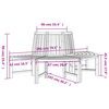 vidaXL Bancos para &aacute;rvore semicirculares 2 pcs &Oslash;201 cm teca maci&ccedil;a