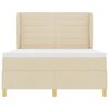 vidaXL Cama Box Springs com Colch&atilde;o Cinza Escuro 90x190 cm Creme