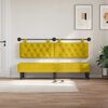 vidaXL Cabeceira Suspensa Amarelo 170 x 55 x 7 cm Veludo