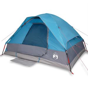 vidaXL Tenda de campismo c&uacute;pula para 4 pessoas imperme&aacute;vel azul