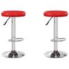 vidaXL Bancos de bar 2 pcs couro artificial vermelho