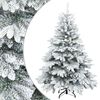 vidaXL &Aacute;rvore de Natal Artificial Articulada Nevado Flocked Branco