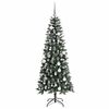 vidaXL &Aacute;rvore de Natal Artificial Verde 180 cm PVC, Pl&aacute;stico e A&ccedil;o