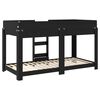 vidaXL Beliche para Crian&ccedil;as com colch&atilde;o Carvalho Preto 90 x 200 cm