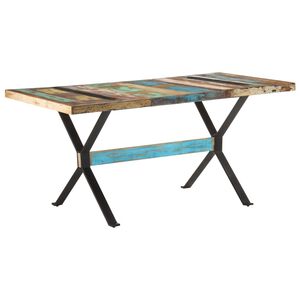 vidaXL Mesa de jantar 160x80x76 cm madeira recuperada maci&ccedil;a