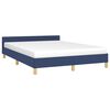 vidaXL Estrutura cama c/ cabeceira sem colchão 140x190 cm tecido azul