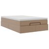 vidaXL Estrutura de cama otomana com colchão cappucino 120x200 cm