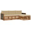 vidaXL Conjunto de Sof&aacute;s para Exterior 4 unid. Natural e Bege