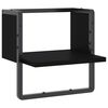 vidaXL Prateleira de parede com barra 30x25x30 cm preto