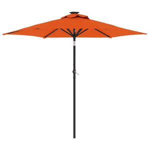 vidaXL Guarda-sol de jardim com poste de a&ccedil;o 225x225x212 cm terracota