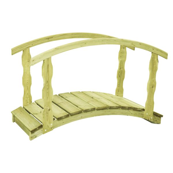 vidaXL Ponte de jardim c/ defeito 170x74x105cm pinho impregnado maciço