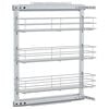 vidaXL Unidade cestos p/ cozinha 3 pcs 47x15,5x55,5 cm arame prateado