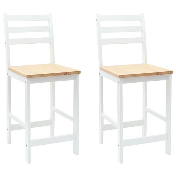 vidaXL Cadeiras de Jantar 2 pcs Branco 40 x 47,5 x 99,5 cm