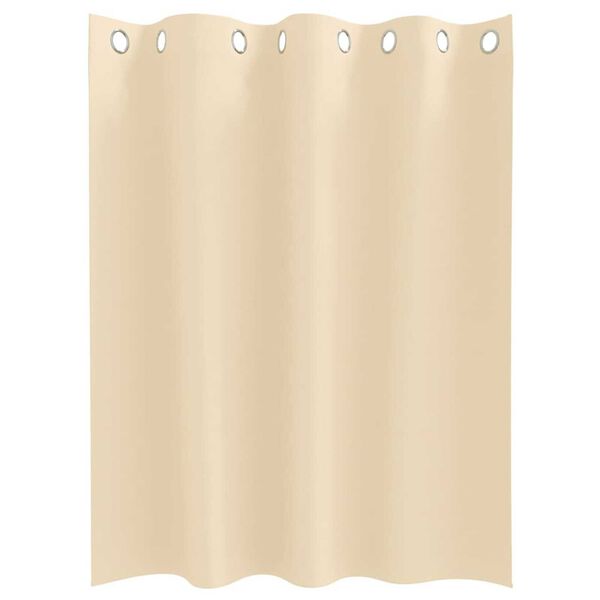 vidaXL Cortinas Blackout com Argolas 2 pcs Creme 140 x 140 cm