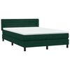 vidaXL Cama box spring com colch&atilde;o 160x210 cm veludo verde escuro