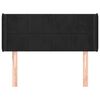 vidaXL Cabeceira de cama c/ abas veludo 83x16x78/88 cm preto