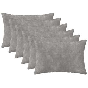 vidaXL Capa almofada 6 pcs HEERLEN Cinzento-claro 30 x 50 cm