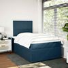 vidaXL Cama boxspring com colch&atilde;o 120x190 cm veludo azul-escuro
