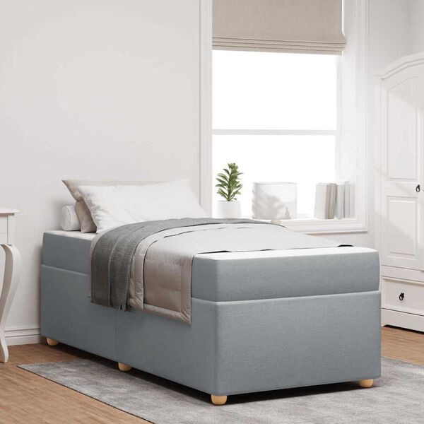 vidaXL Estrutura da Cama Cinzento-claro 100 x 200 cm tecido