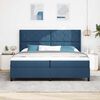 vidaXL Cama Box Spring LED com colch&atilde;o Azul 200 x 200 cm tecido