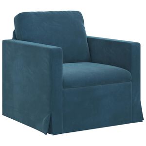 vidaXL Sof&aacute; Azul 78 x 78 x 80 cm Veludo
