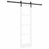 vidaXL Porta Deslizante ORKDAL Branco e Preto 61 x 198,5 cm