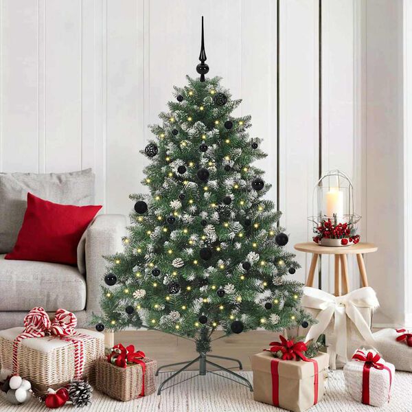 vidaXL &Aacute;rvore de Natal Artificial Verde 150 cm PVC, Pl&aacute;stico e A&ccedil;o