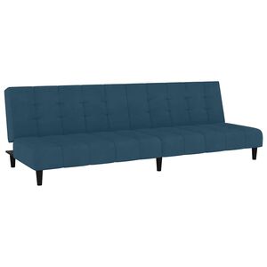 vidaXL Sof&aacute;-cama de 2 lugares veludo azul