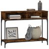 vidaXL Mesa consola 100x30,5x75cm derivados de madeira carvalho fumado