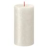 Bolsius Velas rústicas cilíndricas Shimmer 4 pcs 130x68 mm marfim