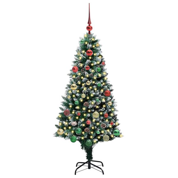 vidaXL &Aacute;rvore de Natal Artificial Verde 150 cm PVC, A&ccedil;o e Pl&aacute;stico