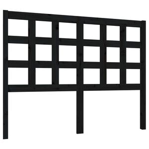 vidaXL Cabeceira de cama 125,5x4x100 cm pinho maci&ccedil;o preto