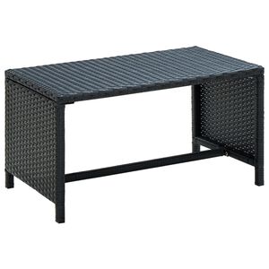 vidaXL Mesa de centro 70x40x38 cm vime PE preto