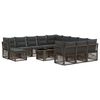 vidaXL Conjunto de Sof&aacute; de Jardim 13 unid. Cinza e Cinza Escuro
