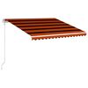 vidaXL Toldo retrátil automático 400x300 cm laranja e castanho
