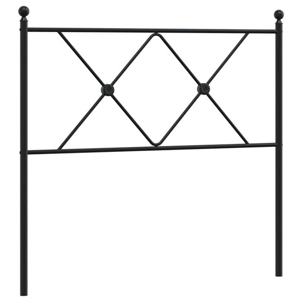vidaXL Cabeceira de substitui&ccedil;&atilde;o 90 cm metal preto