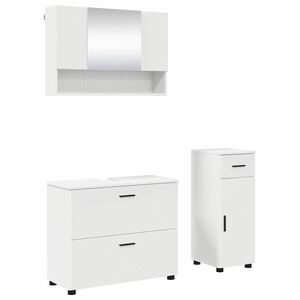 vidaXL Conjunto de M&oacute;veis para Banheiro com gaveta 3 pcs Branco