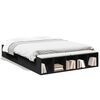 vidaXL Estrutura de cama 120x190 cm derivados de madeira preto