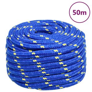 vidaXL Corda de barco 20 mm 50 m polipropileno azul