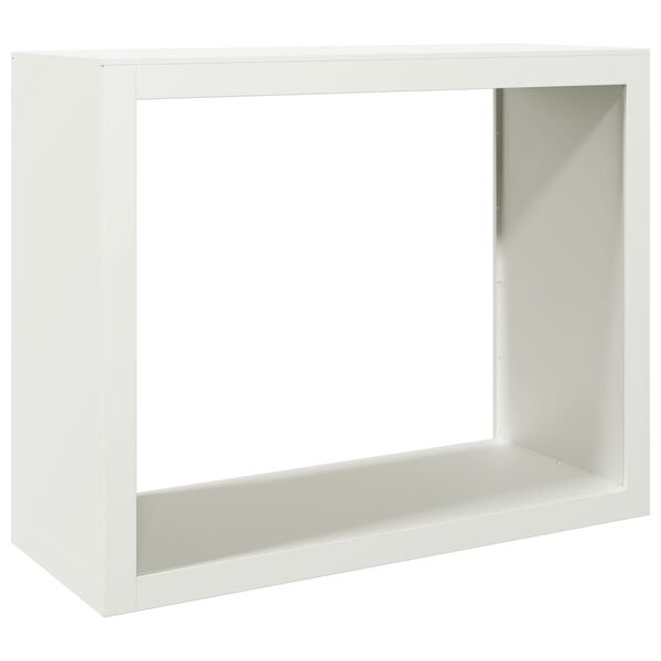 vidaXL Suporte para lenha 100x40x80 cm aço branco