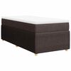 vidaXL Cama com molas/colch&atilde;o 100x200 cm tecido castanho-escuro
