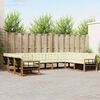 vidaXL Conjunto de Sof&aacute;s para Exterior 9 pcs Natural e Creme