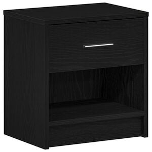 vidaXL Mesa de cabeceira com gaveta 39x28x41 cm preto