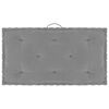 vidaXL Almofad&atilde;o para m&oacute;veis de paletes 73x40x7 cm algod&atilde;o cinzento
