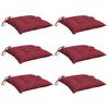 vidaXL Almofad&otilde;es m&oacute;veis de paletes 6 pcs tecido oxford vermelho-tinto