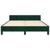 vidaXL Estrutura de cama sem colch&atilde;o 140x200 cm veludo verde-escuro