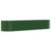 vidaXL Canteiro elevado jardim 396x100x68 cm a&ccedil;o galvanizado verde