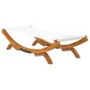 vidaXL Espreguiçadeira exterior 100x188,5x44cm madeira curva cor creme